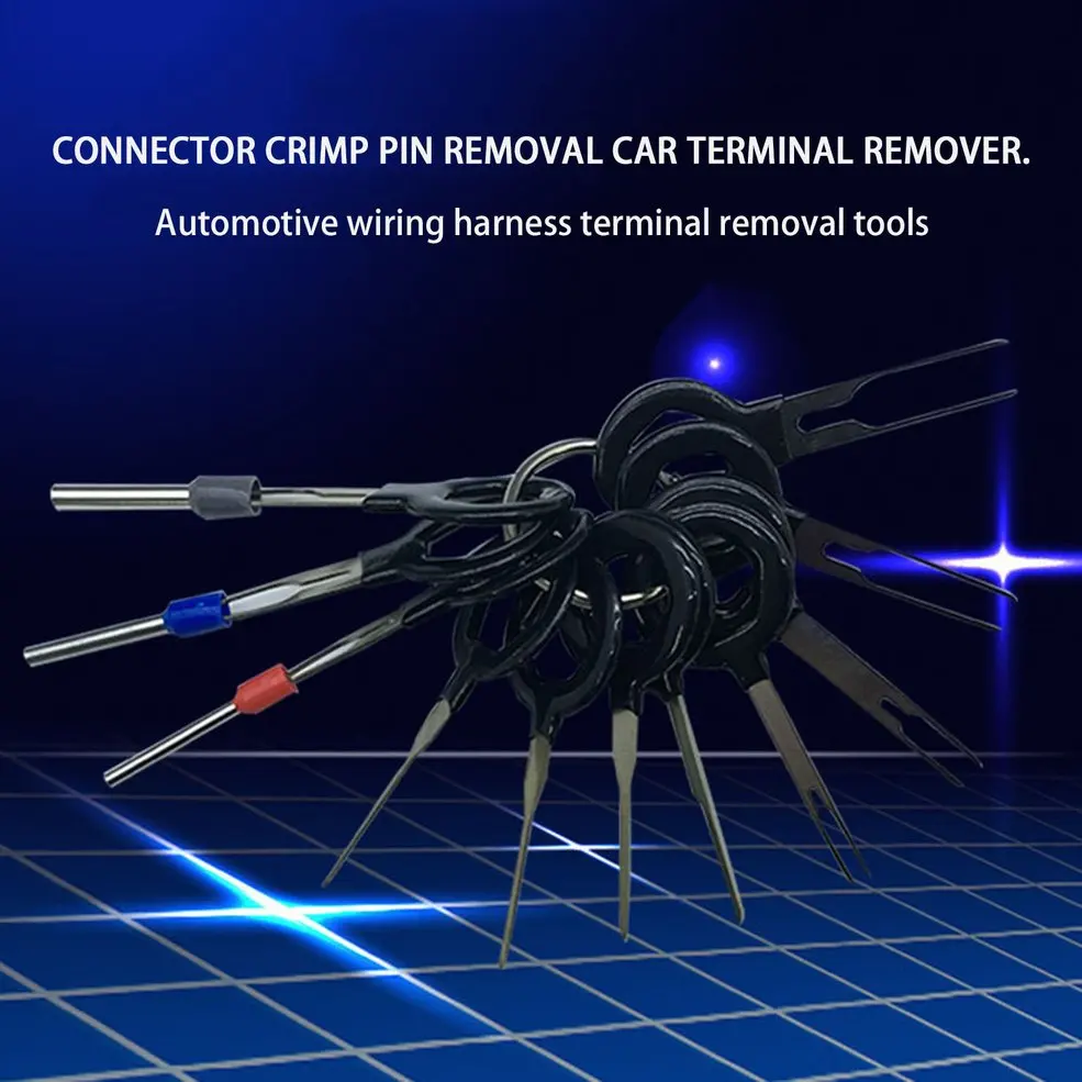 11 шт. автомобильный набор инструментов для удаления клемм Жгут электропроводки обжимной соединитель экстрактор Съемник разблокировочный инструмент