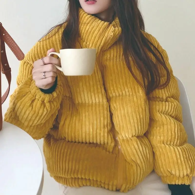 Down parka 2020 New Winter Parkas High Quality Corduroy Coat Women Fashion Jackets Warm Woman Clothing Casual Jacket | Женская одежда