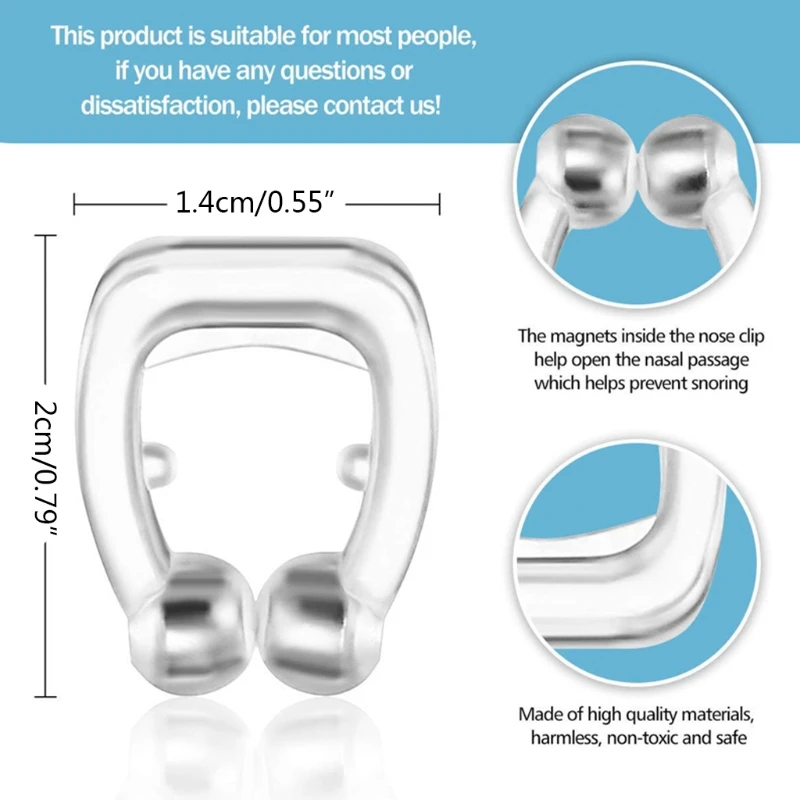 Portable Magnetic Anti Snoring Nasal Dilator Stop Snore Nose Clip Device Easy Breathe Improve Sleeping for Men Women stop snoring nose clip nasal breathing dilator stop snoring