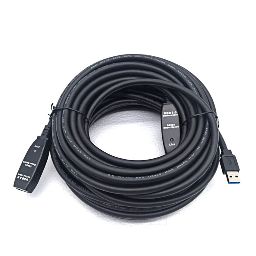 

Active Repeater USB 3.0 Extension Cable Built-in IC ChipsetMale to Female Extender CableHigh Speed 5Gbps5 10 15 20 25 30m