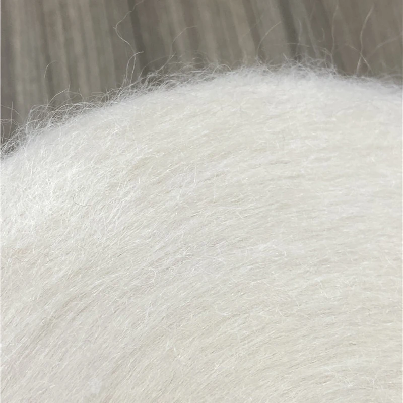 Hot 500g White Soft Plush Fine Wool Mohair Yarn for Knitting Baby Organic Hand Crochet Knit Sewing Weaving Thin Thread X5353 3