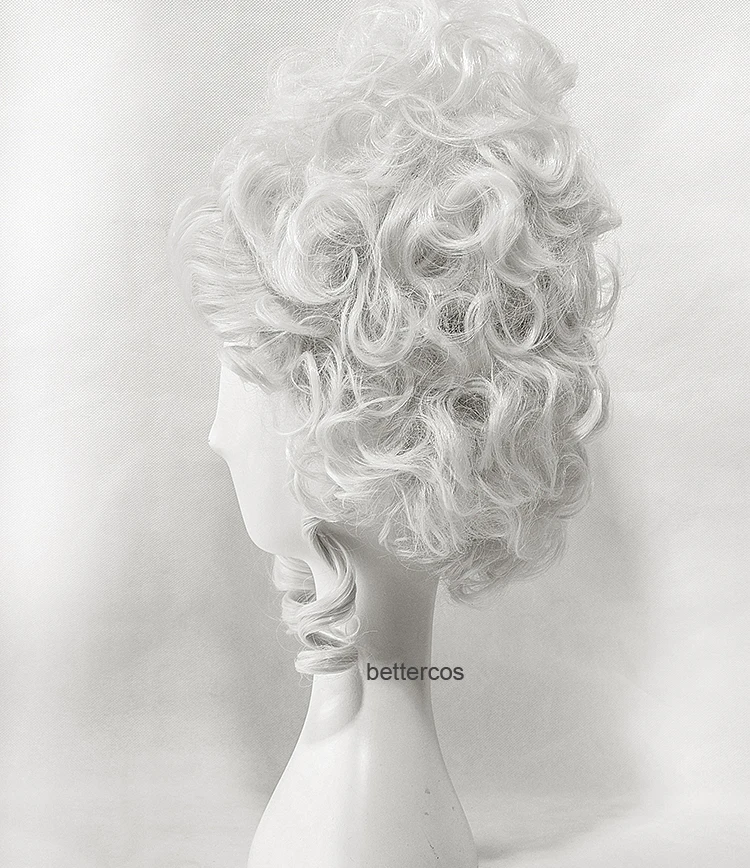 Marie Antoinette Косплей парики принцесса средней длины кудрявый термостойкий синтетический парик для волос+ парик