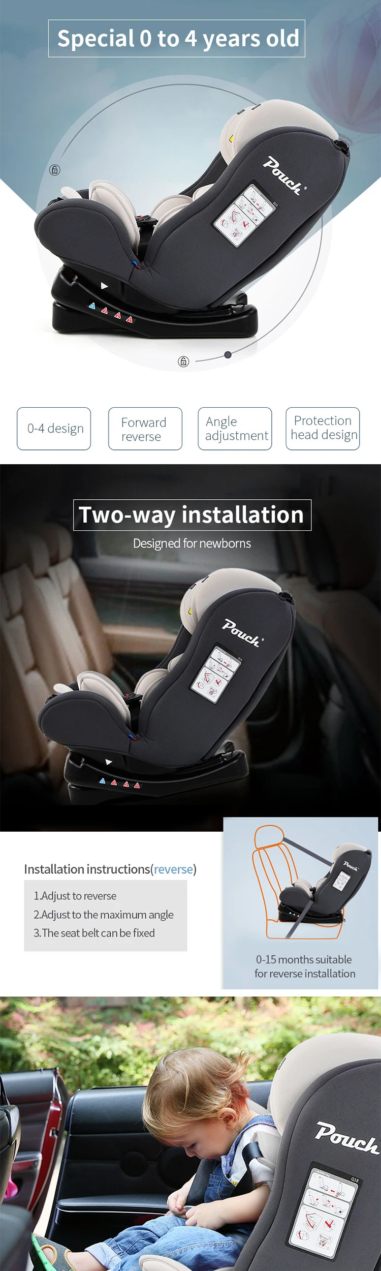Детское автомобильное кресло 0-4 года, запчасти britax, детское автомобильное кресло, детское защитное автомобильное кресло 0-25 кг, 2 варианта установки
