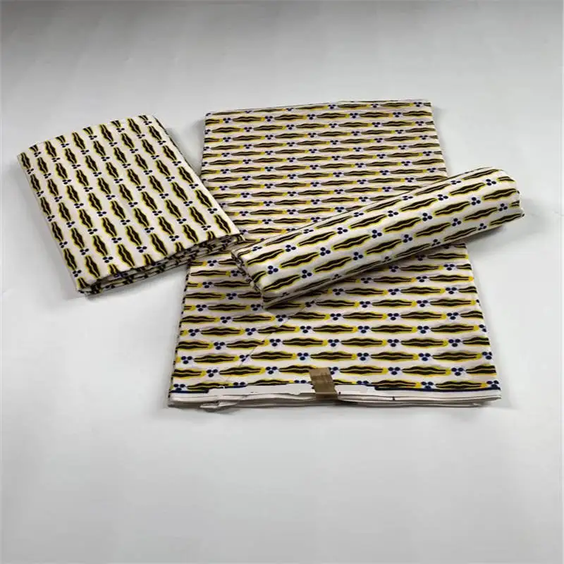 

Soft African Wax Fabric High Quality Nigerian Prints Polyester Fabric For Clothing Sewing Material 6 Yards/Lot. 126