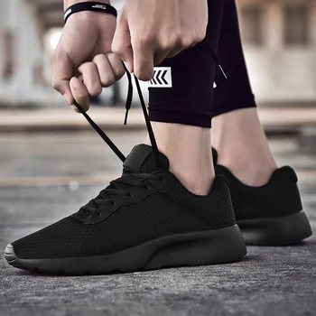 

Spring New Men Casual Shoes Lace up Lightweight Comfortable Breathable Walking Sneakers Tenis Feminino Zapatos Big Size 35-48