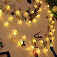 Crystal Ball LED String Lights Garland Balls Party Lighting Christmas Tree Lamp Outdoor Decoration Wedding Patio Holiday Bedroom
