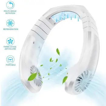

USB Fan Hanging Neck Gadget Mini Fan USB Charging Lazy Portable Outdoor Sports Cooling Fan Mini Air Cooler Fan for Laptop