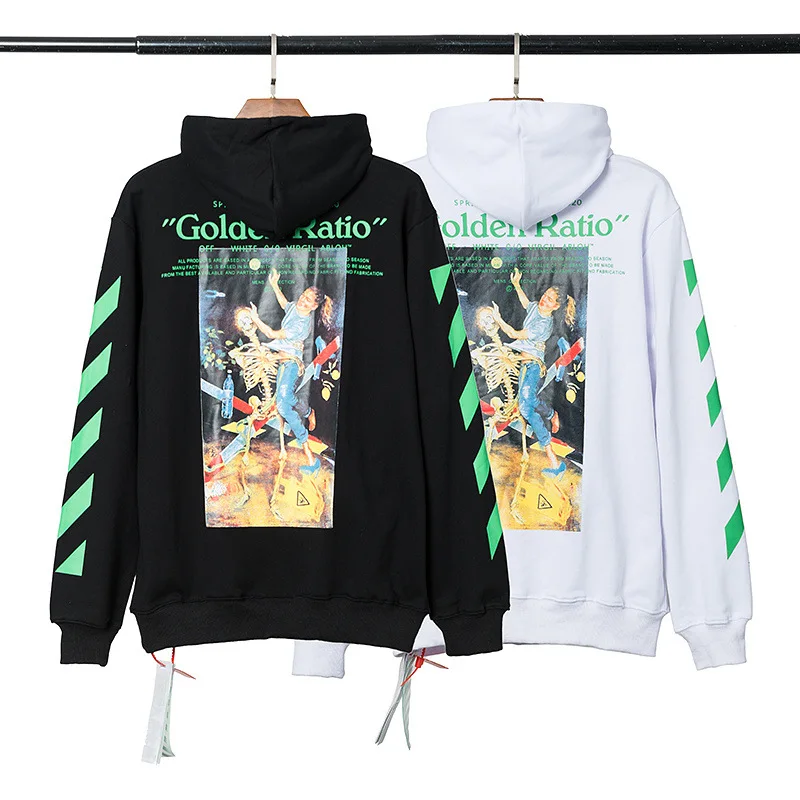 19SS OFF-WHITE OW Осень Зима Новая высококачественная танцевальная пара Толстовка