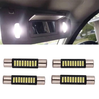 

4x Festoon 29mm LED Car Interior Light Bulbs 6641 6614F 6614 For Car Sun Visor Vanity Mirror Lights For Ford Dodge Chrysler GMC