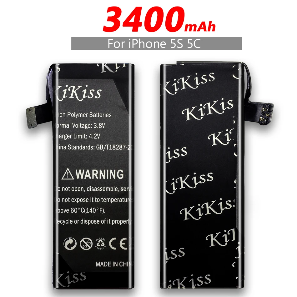 KiKiss батарея для Apple iPhone SE 4S 5S 5C 6 7 сменная батарея для iPhone iPhone6 iPhone7 iPhone5S батареи для мобильных телефонов