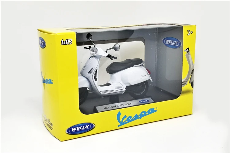 Модель велосипеда для скутера Welly 1:18 vespa GTS 125 куб. См 2017| |