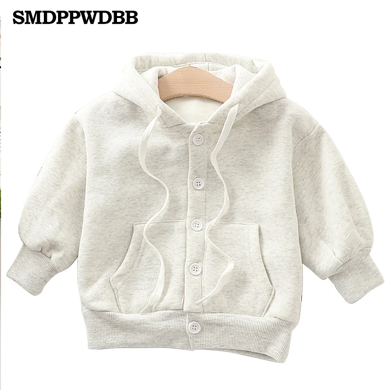 White SMDPPWDBB/детская зимняя верхняя одежда; флисовые куртки для мальчиков и девочек; одежда с капюшоном; теплая верхняя одежда; ветровка для маленьких детей; плотные пальто - Цвет: White