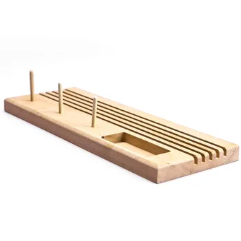 

Original Hardwood Quilting Patchwork Ruler Rack With Spool Holder And Space To Store Pins Tacks Bobbins Tools Kits Accessories