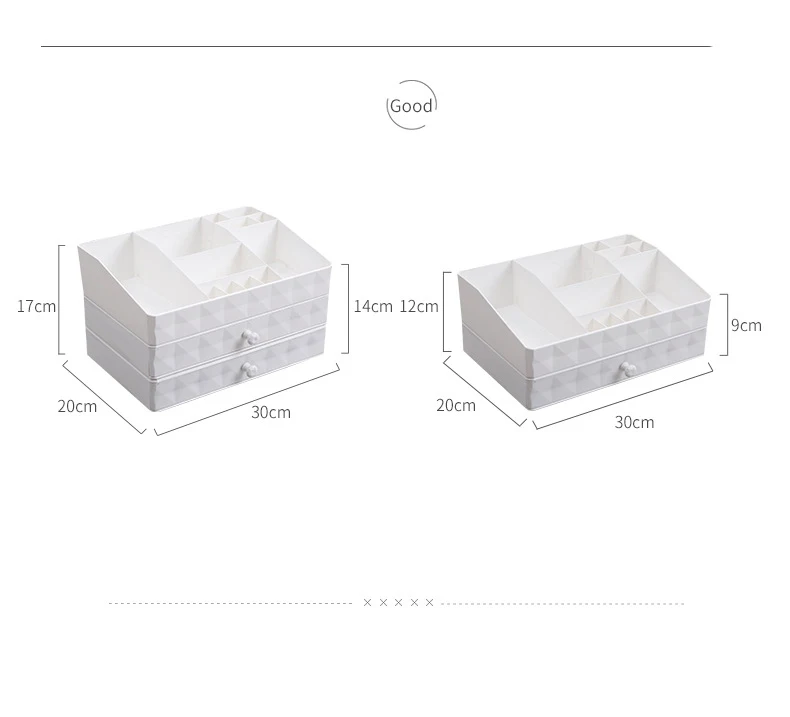 Baffect Makeup Storage Box Organizer Container Drawers Jewelry Holder Organizer Plastic Cosmetic Box Bathroom Storage