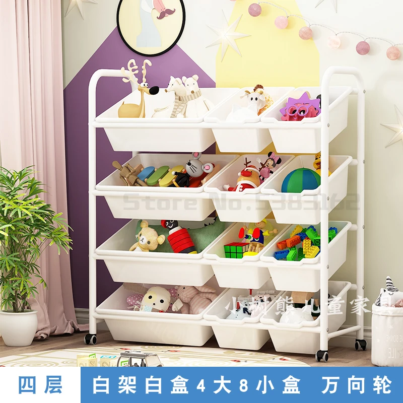 Стеллаж для хранения детских игрушек, Простой ящик для хранения детских садов, стеллаж для игрушек, шкаф для хранения игрушек - Цвет: Фиолетовый