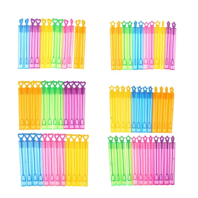 12/24pcs Star Heart Shape Funny Children Outdoor Soap Bubble Bottles Toys Home Wedding Decor for Adult Children Fun Toy 1