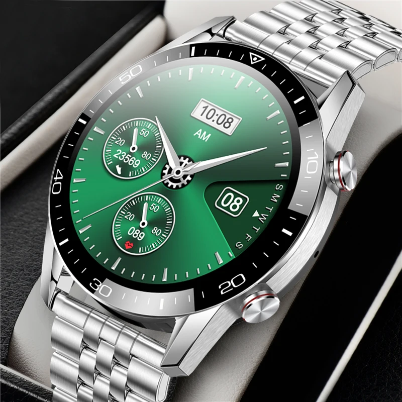2021 New Full circle touch screen Bluetooth call Smart watches mens ECG IP68 Waterproof Sports Smart Watch for Android IOS Phone