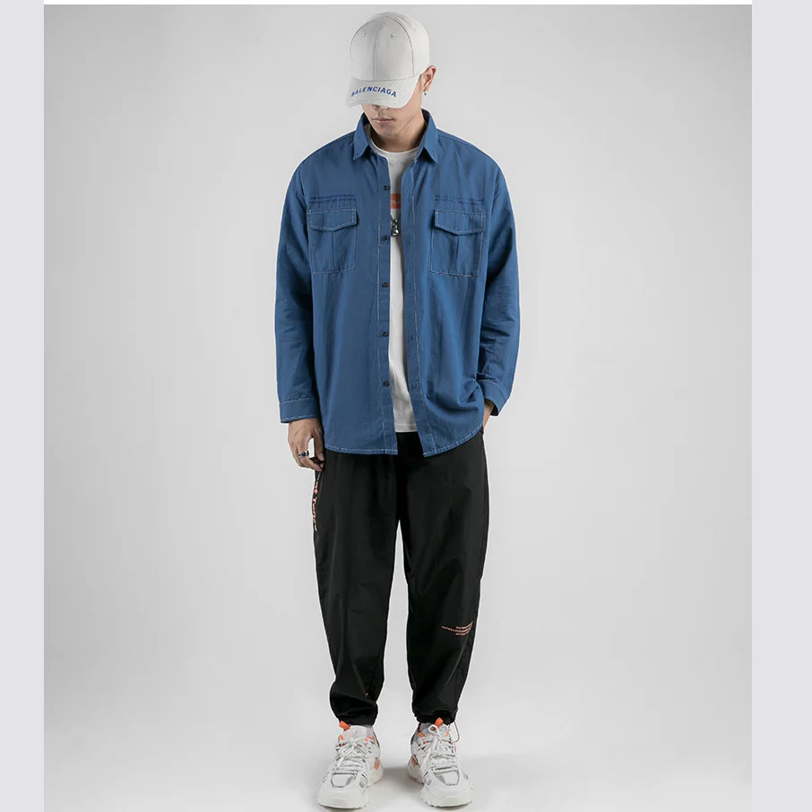 Мужская рубашка, новинка, быстрая мода, осень, весна, chemise homme, повседневная, большой размер, длинный рукав, с принтом, рубашка для мужчин