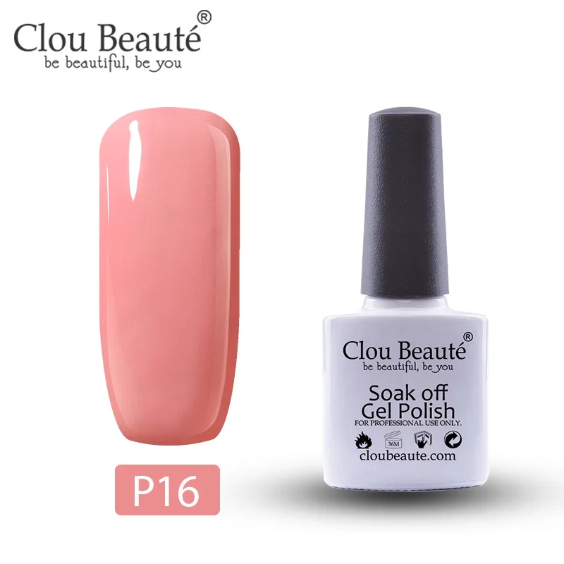P16 Гель-лак Clou Beaute UV Vernis полуперманентный Гель-лак Маникюр полуперманентный Vernis основа и верхнее покрытие праймер лак для ногтей - Color: P16