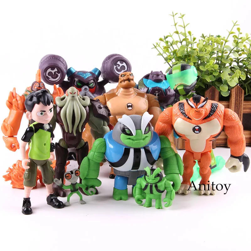Ben 10 Ben Tennyson серая материя Heatblast Humongousaur Rath Vilgax экшн-фигурка со светом детские игрушки 11 шт./компл