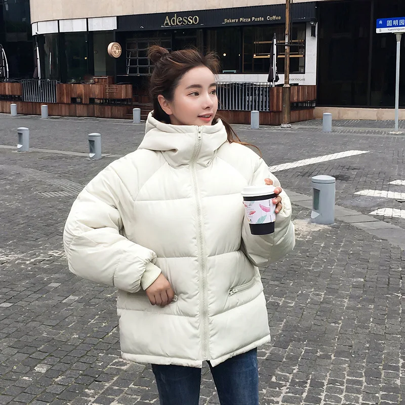 

2018 Winter New Style Korean-style Loose-Fit Slimming down Jacket Cotton-padded Clothes down Coat Women's Fashion