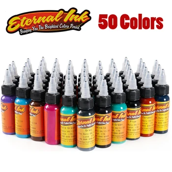 

50 Colors Tattoo Ink Set 1 oz 30ml/Bottle Tattoo inks Pigment Kit for Tatoo makeup beauty skin body art Permanent makeup