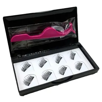 

4Pairs 3D Mink Hair False Eyelashes Natural/Thick Long Eye Lashes false magnetic lashes Wispy Makeup Beauty Extension Tools