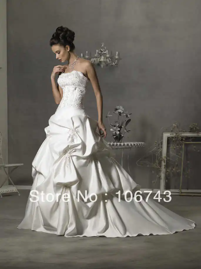 

free shipping bridal gown 2018 new design rhinestone appliques Formal Gowns vestido de noiva beaded mother of the bride dresses
