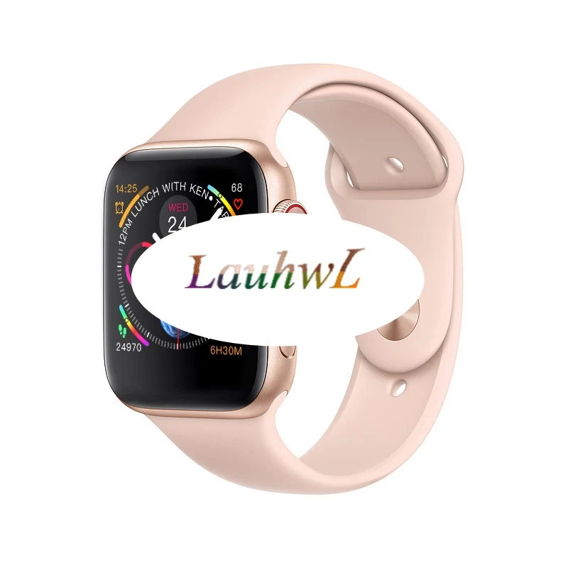 rose gold Bluetooth Вызов Смарт Браслет для проверки сердечного ритма 9 1:1 SmartWatch 44 мм с gps ДЛЯ Apple iOS Android сердечного ритма ЭКГ-шагомер IWO 8 iwo 8 plus - Цвет: rose gold