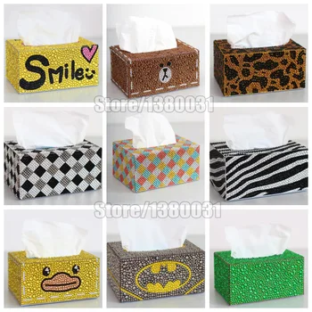 

Special shape diamond painting, DIY roll tissue box, storage box, jewelry box, cartoon animal anime diamond cross stitch LD236