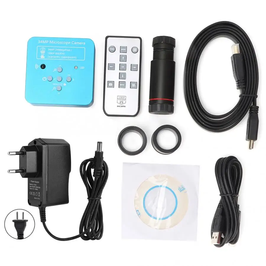 Hot Sale 34MP Digital Microscope Industrial Camera 100-240V for Microelectronics Molds High Precision Measuring Tool | Инструменты