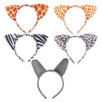 

5 pcs Cat Ears Headbands Animal Style Headbands for Party Cosplay