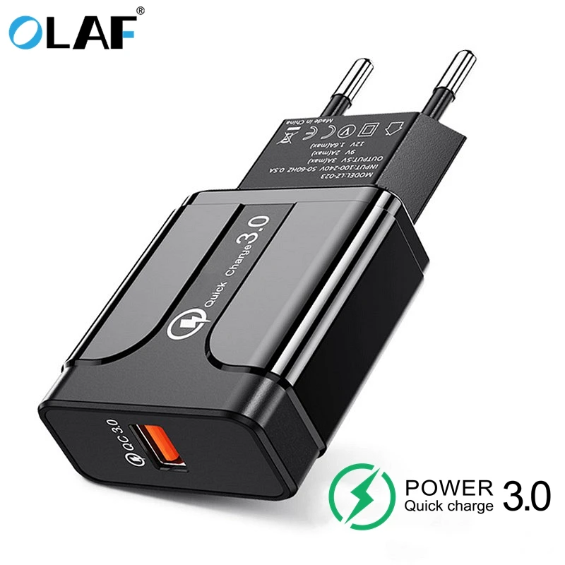 

Olaf Quick Charge 3.0 USB Charger QC3.0 QC Fast Charging EU/US Plug Adapter Wall Mobile Phone Charger For iPhone Samsung Xiaomi
