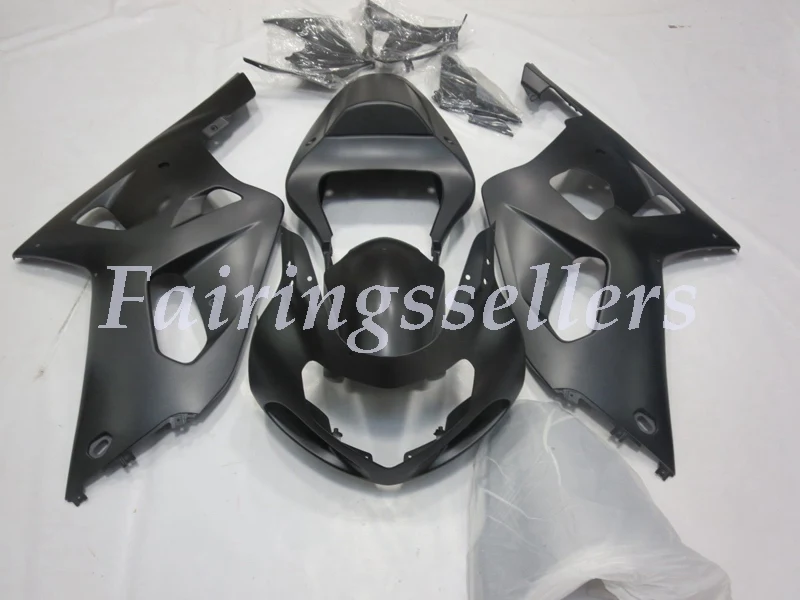 ABS Пластик обтекатели комплект подходит для Suzuki GSXR600 GSXR750 GSXR 600 750 01 02 03 2001 2002 2003 яркий золотистый и черный - Цвет: Matt black