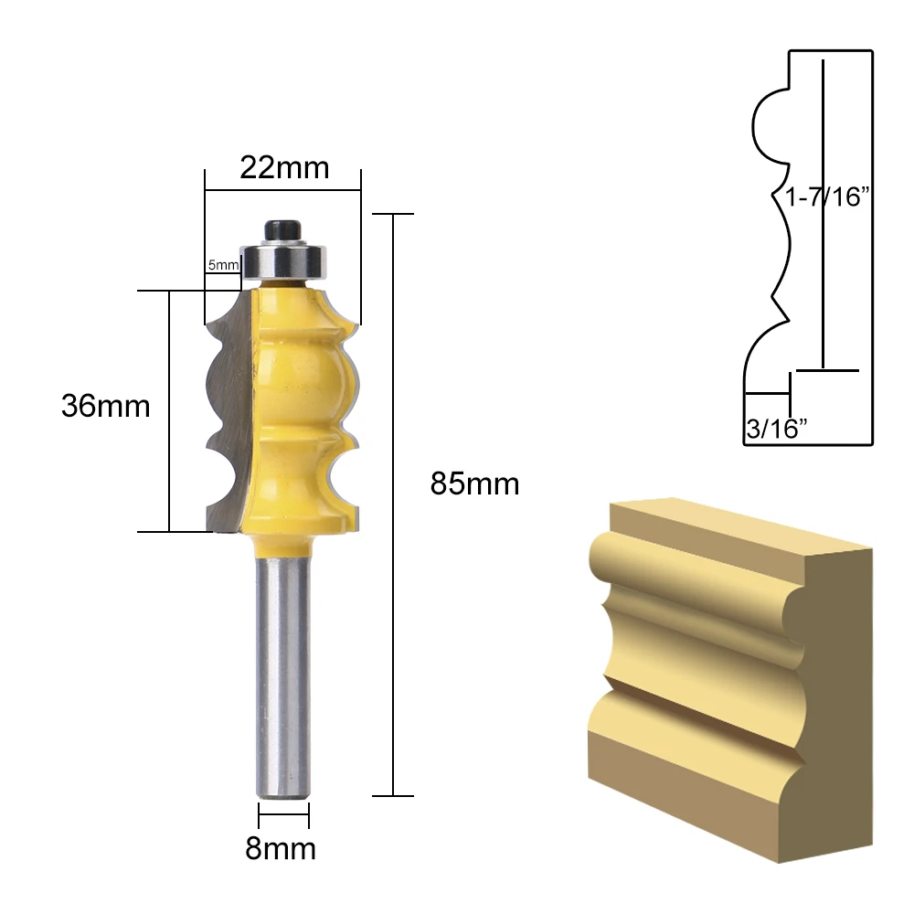 8mm Milling Cutter Router Bit Carbide Trimmer Cleaning Flush Trim Wood Power Tool Cutters Machine Woodworking Accessorie | Инструменты