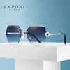 CAPONI Luxury Design Sunglasses Women Frameless Oversize 2022 Sun Glasses Cutting Lens Fashion Lady Eyewear Accessories CP31264 ► Photo 2/6