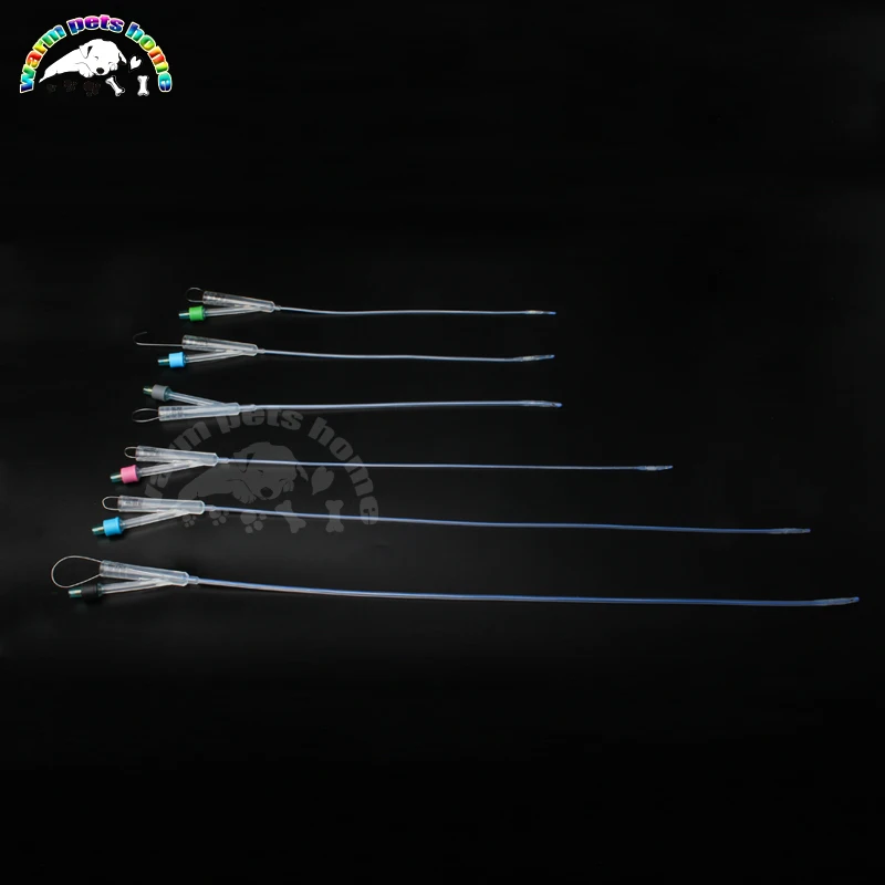 Two-way Foley Canine Urinary Catheter veterinary urinary catheter Balloon 2 Way Foley Dog Catheters Silicone Urine Catheters Veterinary Instrument