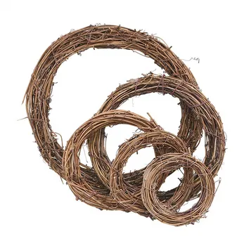 

Grapevine Wreath Natural Rattan Wreath Base DIY Crafts for Wedding Party Door Garland Home Hanging Decorations