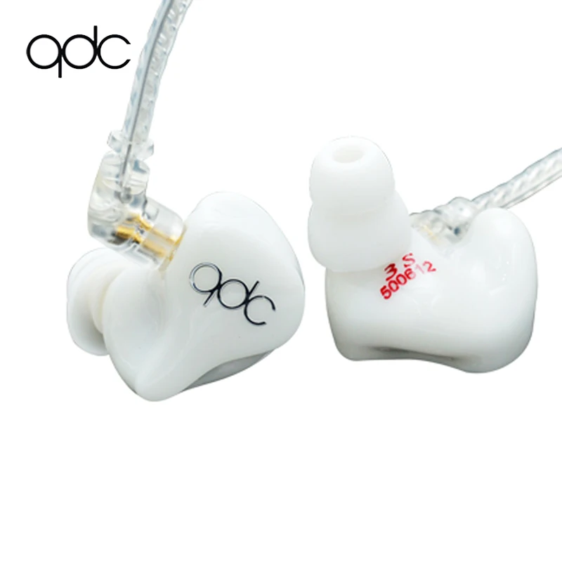 Белый QDC HiFi 3 единицы сбалансированные арматурные наушники-вкладыши Hifi наушники - Цвет: Белый