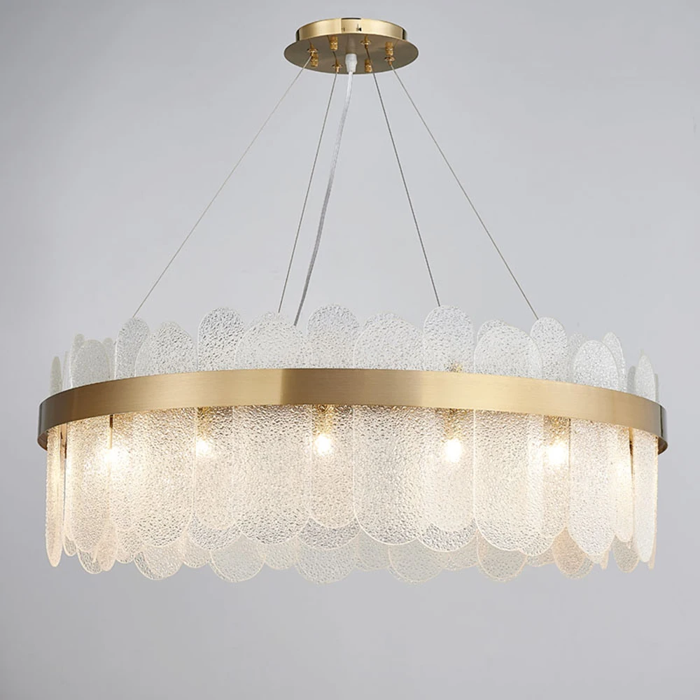 

Art Deco Modern Chandeliers Glass Lighting AC110V 220v LED Kronleuchter Gold Living Room Lamp