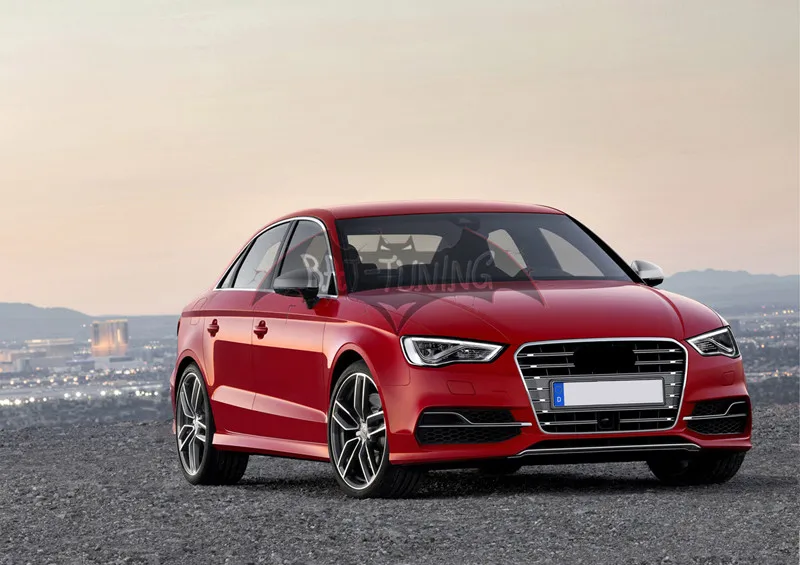 Для S3 Look решетка ABS для Audi A3- Решетка переднего бампера с ACC режущая гоночная решетка с держателем Европейской пластины