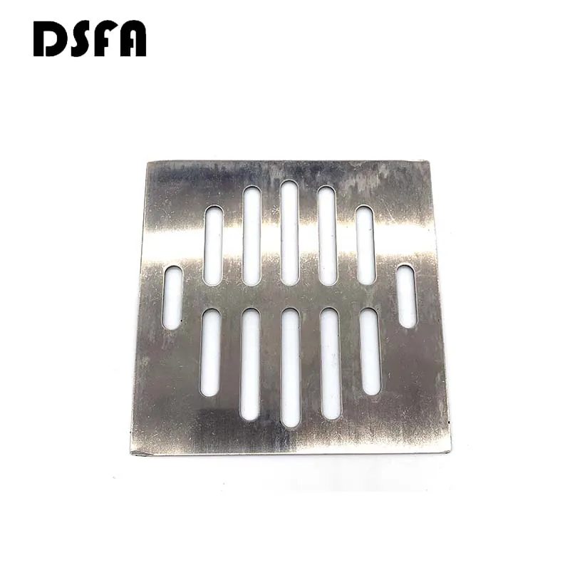 Shower Drain Cover DSFA Square Round Floor Drain Covers Bathroom Silver Tone Round Stainless Steel