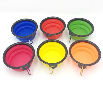 

Pet Bowl Foldable Silicone Bowl Candy-Colored Outdoor Travel Portable Nursing Pitcher Pet Dog Bowl Cat Food Water For Pet 2020