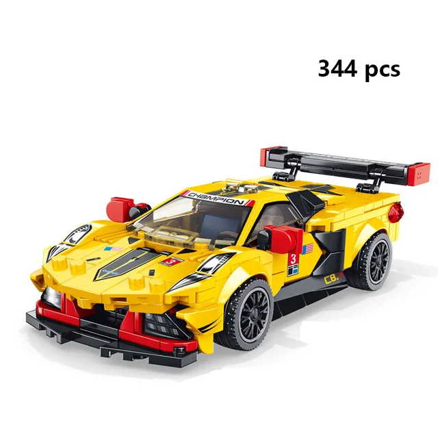 Technic City Racing Car Racer Building Blocks Speed Champion Sports Car Creator Moc Brick Kits Educational Toys For Children