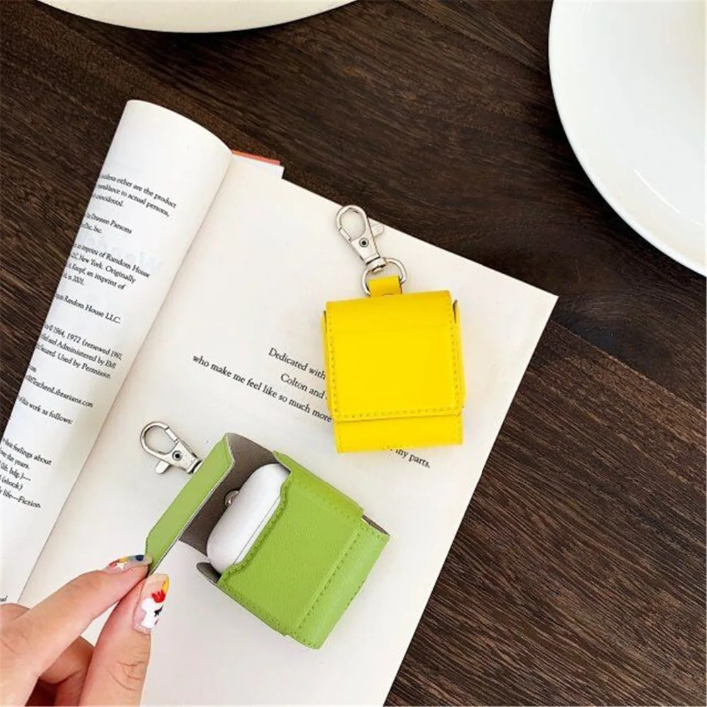 

2019 Fashion Earphones Cases For Airpods case For Air pods Case Cover PU Ultra Thin For Apple Airpods 1 2 Protector Coque Funda