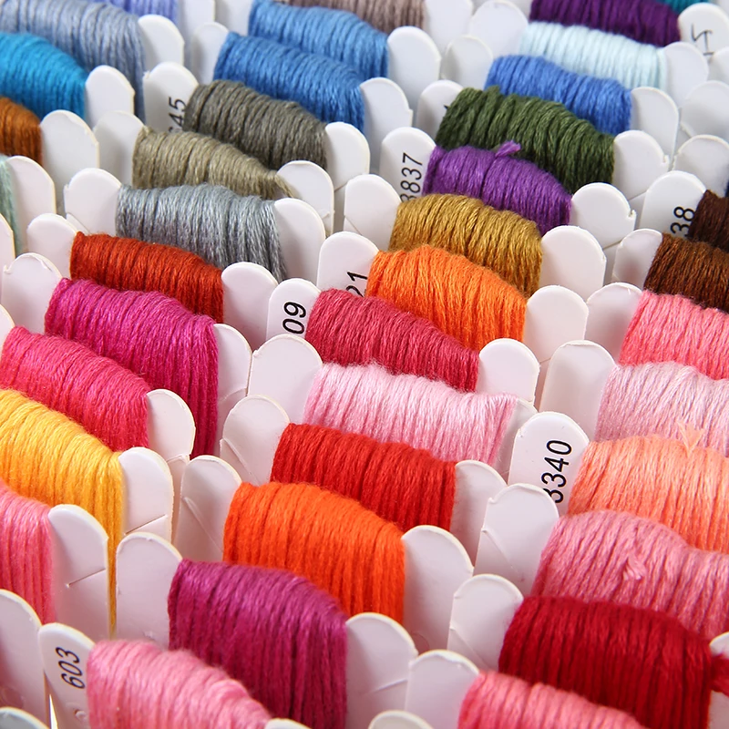 1PC Cross Stitch Thread Boxed Set 150 Colors Embroidery Craft Thread Set Bobbin Cross Stitch Craft Storage Holder Boxes