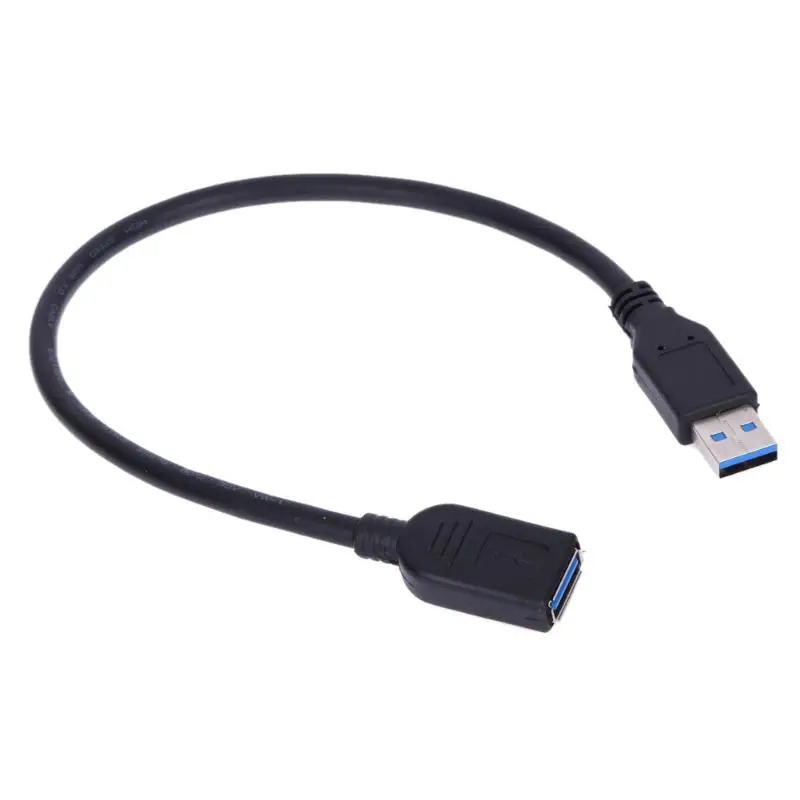 13 дюймов Супер Скорость USB 3,0 Тип «Папа-папа» женский черный кабель-удлинитель