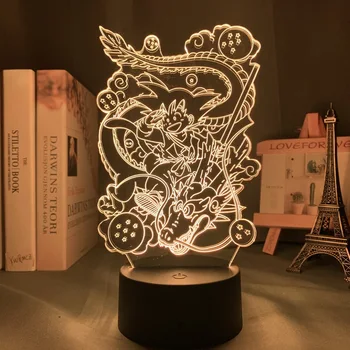 

3D night lamp Gift Anime Dragon Ball Young Goku Acrylic Night Light for Kids Children's Bedroom Decor Nightlight Color Changing