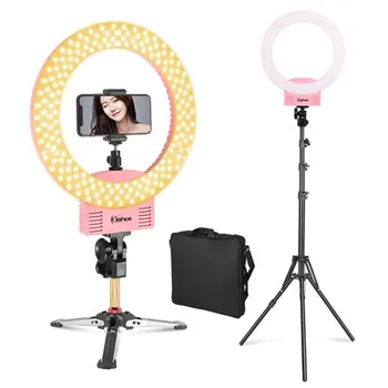 

Dimmable LED Selfie Ring Light 2m Light Stands With Mini Foldable Tripod Phone Holder For Video Studio Camera Photography Sets