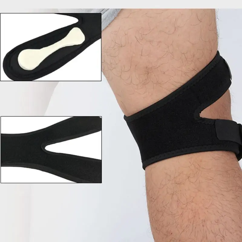 Patellar поддержка для сухожилий ремень коленный Бандаж облегчение боли регулируемый неопреновый ремень Встроенный EVA мягкая прокладка для бега
